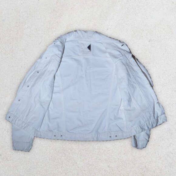Shaft Jeans White Type 2 Unisex Denim jacket size L Made in Italy - Picture 3 of 7
